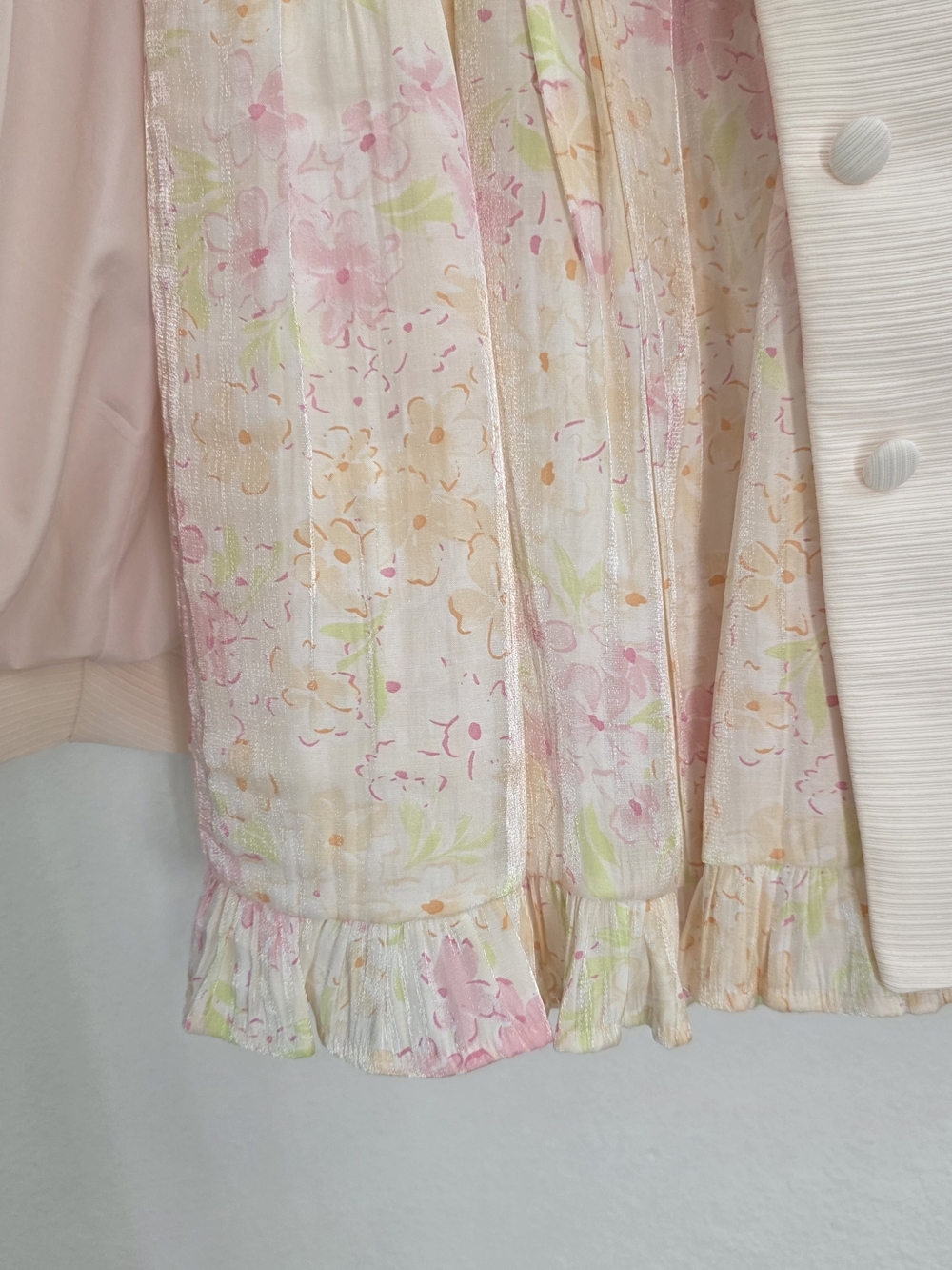Catherine Malandrino Girls Pink Coat Dress Set Spring Floral Formal Outfit Sz 7 - Picture 5 of 11